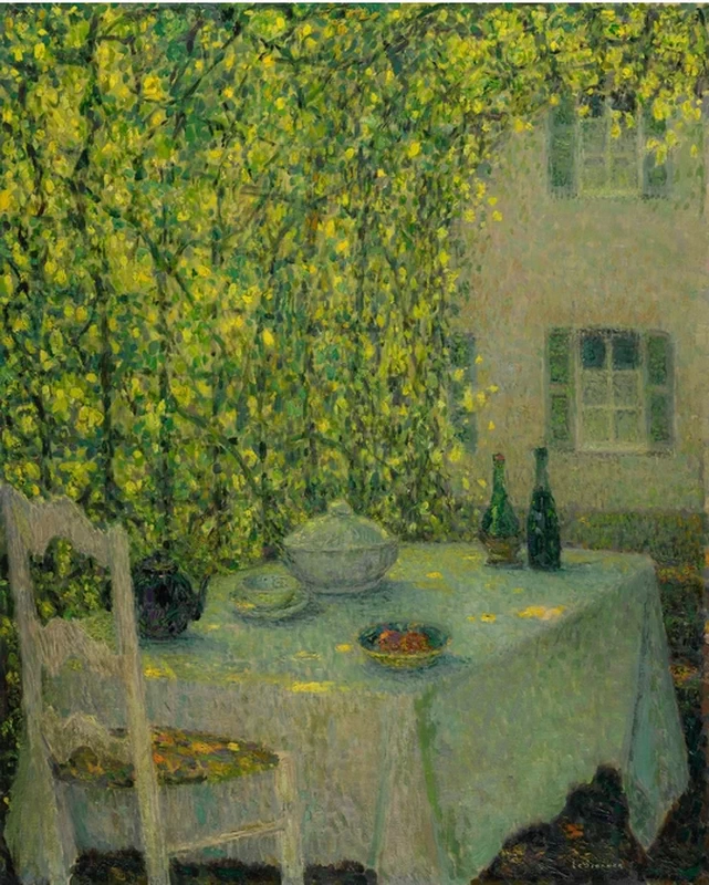 Henri Le Sidaner - 110, Il tavolo della villa, gerberoy